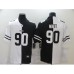 Men's Pittsburgh Steelers #90 T. J. Watt Black White Limited Split Fashion Football Stitched Jersey