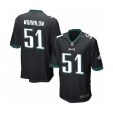 Men's Philadelphia Eagles #51 Paul Worrilow Game Black Alternate Football Jersey