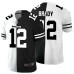 Men's Tampa Bay Buccaneers #12 Tom Brady Black White Limited Split Fashion Football Stitched Jersey