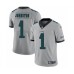 Men's Philadelphia Eagles #1 Cameron Johnston Limited Silver Inverted Legend Football Jersey