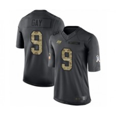 Men's Tampa Bay Buccaneers #9 Matt Gay Limited Black 2016 Salute to Service Football Jersey