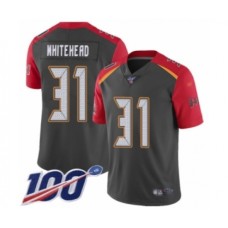 Men's Tampa Bay Buccaneers #31 Jordan Whitehead Limited Gray Inverted Legend 100th Season Football Jersey