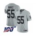 Men's Oakland Raiders #55 Vontaze Burfict Limited Silver Inverted Legend 100th Season Football Stitched Jersey