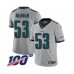 Men's Philadelphia Eagles #53 Nigel Bradham Limited Silver Inverted Legend 100th Season Football Jersey