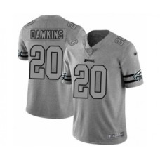 Men's Philadelphia Eagles #20 Brian Dawkins Limited Gray Team Logo Gridiron Football Stitched Jersey