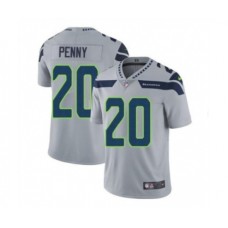 Men's Seattle Seahawks #20 Rashaad Penny Gray Vapor Untouchable Limited Stitched Jersey