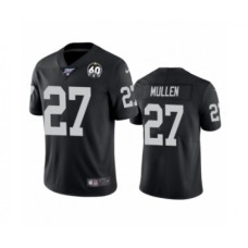 Men's Oakland Raiders #27 Trayvon Mullen Black 60th Anniversary Vapor Untouchable Limited Player 100th Season Football Jersey