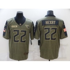 Men's Tennessee Titans #22 Derrick Henry Nike Olive 2021 Salute To Service Limited Player Stitched Jersey