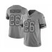 Men's Philadelphia Eagles #26 Miles Sanders Limited Gray Team Logo Gridiron Football Stitched Jersey