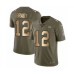 Men's Tampa Bay Buccaneers #12 Tom Brady Olive Gold Limited 2017 Salute To Service Stitched Jersey