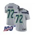 Men's Seattle Seahawks #72 Al Woods Grey Alternate Vapor Untouchable Limited Player 100th Season Football Jersey