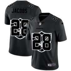 Men's Oakland Raiders #28 Josh Jacobs Black Nike Black Shadow Edition Limited Stitched Jersey