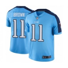 Men's Tennessee Titans #11 A.J. Brown Limited Light Blue Rush Vapor Untouchable Football Jersey