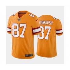 Men's Tampa Bay Buccaneers #87 Rob Gronkowski Orange Vapor Untouchable Limited Stitched Jersey