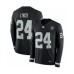 Men's Nike Oakland Raiders #24 Marshawn Lynch Limited Black Therma Long Sleeve NFL Jersey