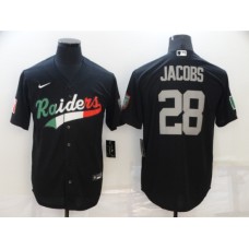 Men's Oakland Raiders #28 Josh Jacobs Black Mexico Nike Limited Stitched Jersey