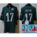 Men's Philadelphia Eagles #17 Nakobe Dean Limited Green Super Bowl LVII Vapor Stitched Jersey