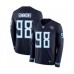 Men's Tennessee Titans #98 Jeffery Simmons Limited Navy Blue Therma Long Sleeve Football Jersey