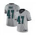 Men's Philadelphia Eagles #47 Nate Gerry Limited Silver Inverted Legend Football Jersey