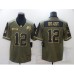 Men's Tampa Bay Buccaneers #12 Tom Brady Nike Gold 2021 Salute To Service Limited Player Stitched Jersey