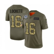 Men's Seattle Seahawks #16 Tyler Lockett 2019 Olive Camo Salute to Service Limited Stitched Jersey