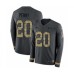 Men's Nike Seattle Seahawks #20 Rashaad Penny Limited Black Salute to Service Therma Long Sleeve NFL Jersey