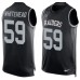 Men's Nike Oakland Raiders #59 Tahir Whitehead Limited Black Player Name & Number Tank Top NFL Jersey