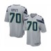 Men's Seattle Seahawks #70 Mike Iupati Game Grey Alternate Football Jersey