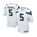 Men's Seattle Seahawks #5 Jason Myers Game White Football Jersey