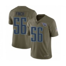 Men's Tennessee Titans #56 Sharif Finch Limited Olive 2017 Salute to Service Football Jersey