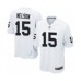 Men's Oakland Raiders #15 J. Nelson Game White Football Jersey