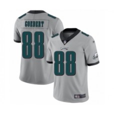 Men's Philadelphia Eagles #88 Dallas Goedert Limited Silver Inverted Legend Football Jersey