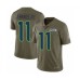 Men's Seattle Seahawks #11 Gary Jennings Jr. Limited Olive 2017 Salute to Service Football Jersey