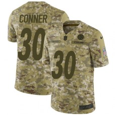 Men's Nike Pittsburgh Steelers #30 James Conner Limited Camo 2018 Salute to Service NFL Jersey