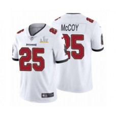 Men's Tampa Bay Buccaneers #25 LeSean McCoy White 2021 Super Bowl LV Stitched Jersey