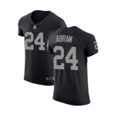 Men's Oakland Raiders #24 Johnathan Abram Black Team Color Vapor Untouchable Elite Player Football Jersey