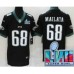 Men's Philadelphia Eagles #68 Jordan Mailata Limited Black Super Bowl LVII Vapor Stitched Jersey