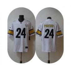 Men's Pittsburgh Steelers #24 Joey Porter Jr. White 2023 Draft Vapor Untouchable Limited Stitched Jersey