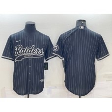 Men's Las Vegas Raiders Blank Black With Patch Cool Base Stitched Baseball Jersey