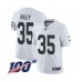 Men's Oakland Raiders #35 Curtis Riley White Vapor Untouchable Limited Player 100th Season Football Stitched Jersey