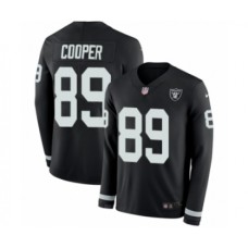 Men's Nike Oakland Raiders #89 Amari Cooper Limited Black Therma Long Sleeve NFL Jersey