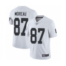 Men's Oakland Raiders #87 Foster Moreau White Vapor Untouchable Limited Player Football Jersey