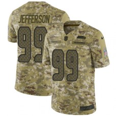 Men's Nike Seattle Seahawks #99 Quinton Jefferson Limited Camo 2018 Salute to Service NFL Jersey