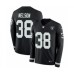 Men's Nike Oakland Raiders #38 Nick Nelson Limited Black Therma Long Sleeve NFL Jersey