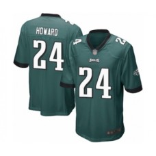 Men's Philadelphia Eagles #24 Jordan Howard Game Midnight Green Team Color Football Jersey