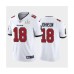 Men's Tampa Bay Buccaneers #18 Tyler Johnson White 2021 Super Bowl LV Stitched Jersey