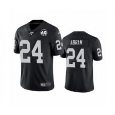 Men's Oakland Raiders #24 Johnathan Abram Black 60th Anniversary Vapor Untouchable Limited Player 100th Season Football Jersey