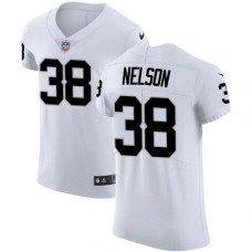 Men's Nike Oakland Raiders #38 Nick Nelson White Vapor Untouchable Elite Player NFL Jersey