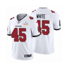 Men's Tampa Bay Buccaneers #45 Devin White White 2021 Super Bowl LV Stitched Jersey