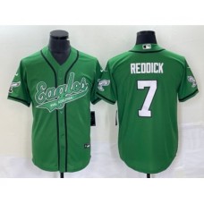 Men's Nike Philadelphia Eagles #7 Haason Reddick Green Cool Base Stitched Baseball Jersey